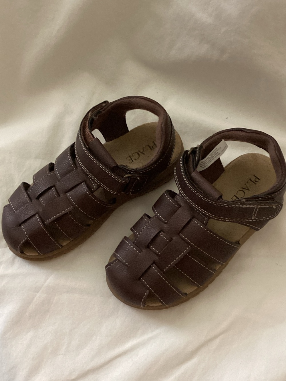 The Children's Place Dark Brown Woven Closed-Toe Sandals